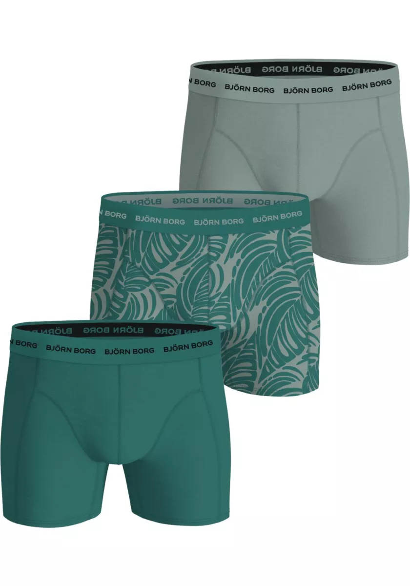 BJORN BORG 10005526 Cot. Stretch Boxer 3P-MP003 Print Green