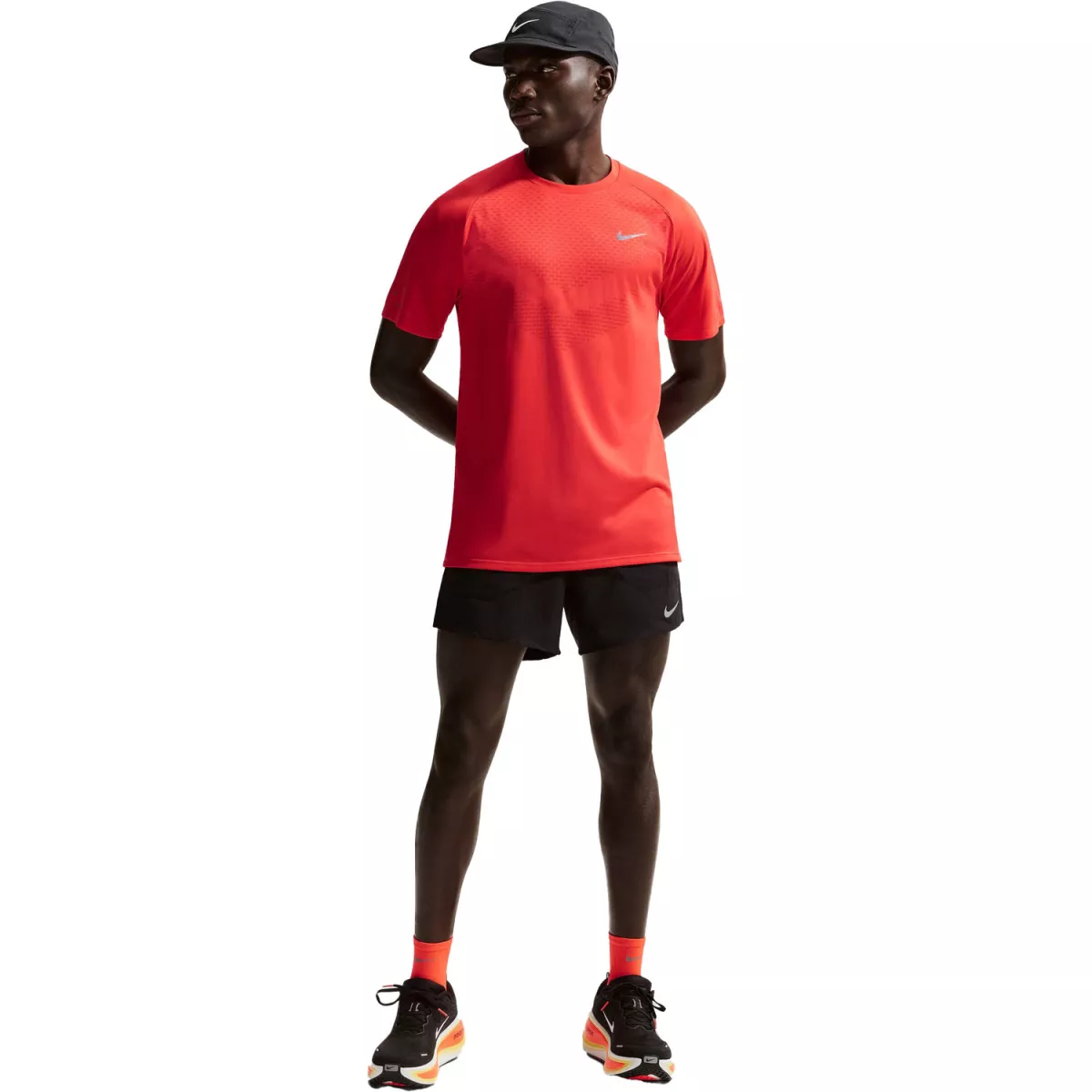 NIKE HV5203 Stride Men"s Dri-FIT-696 LT CRIMSON/REFLECTIVE SILV