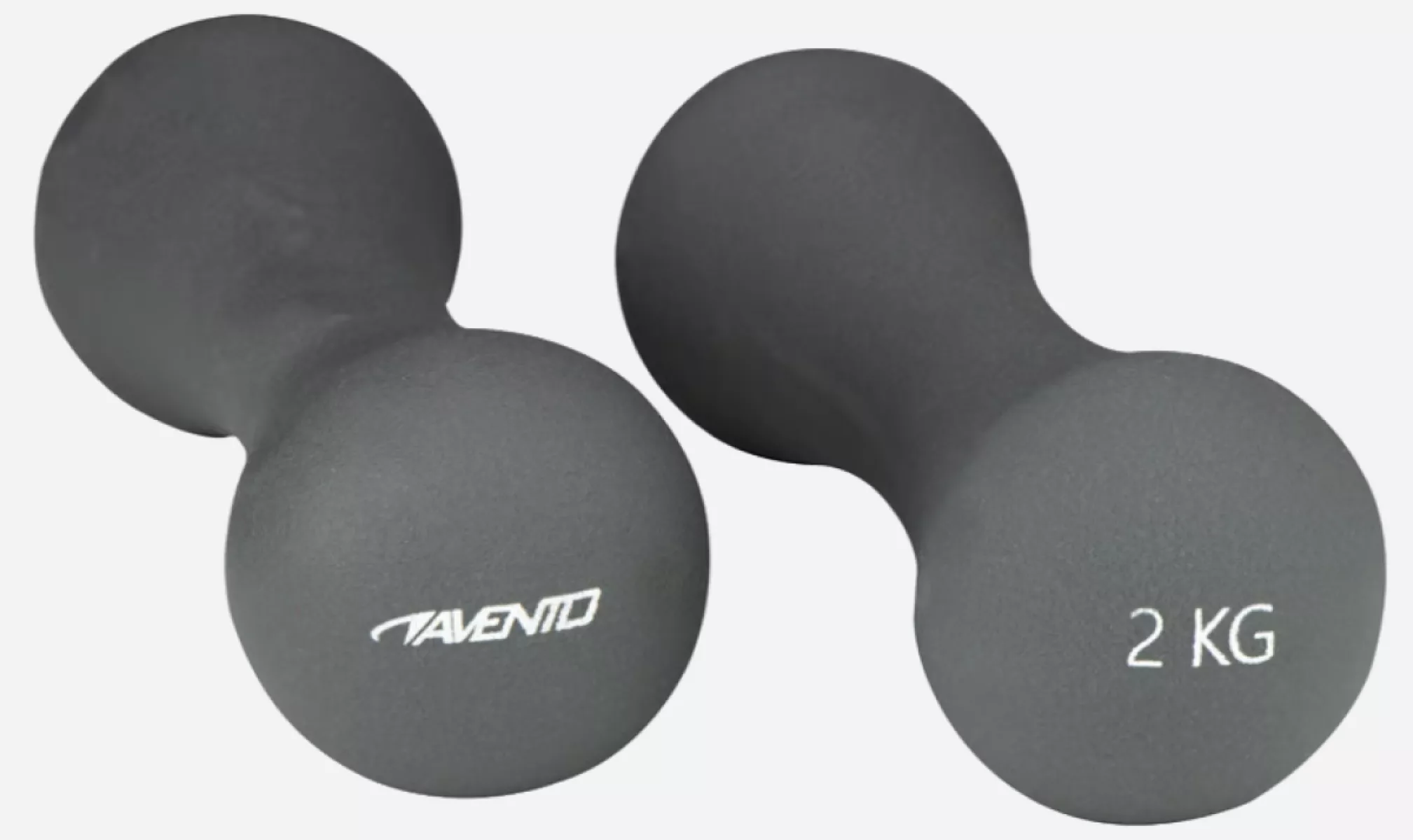 AVENTO 42DB Handgewicht set 2x 2 kg-GRY grijs