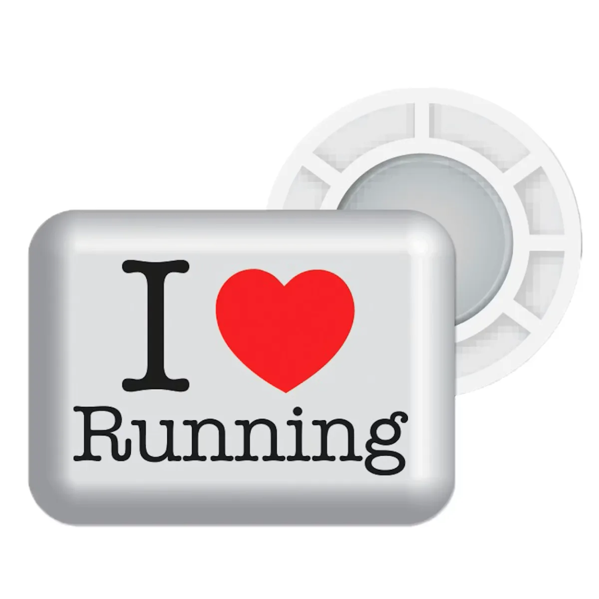 BIBBITS RA002 BIBBITS MAGNETIC-ILRWH I LOVE RUNNING White