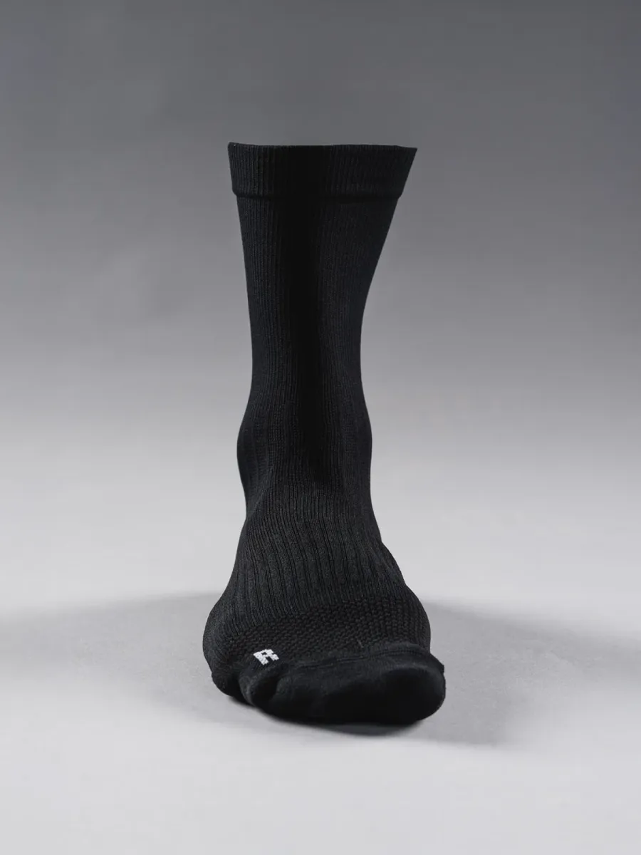 FUSION 0112 TEMPO! TWO RUN SOCK-BLACK