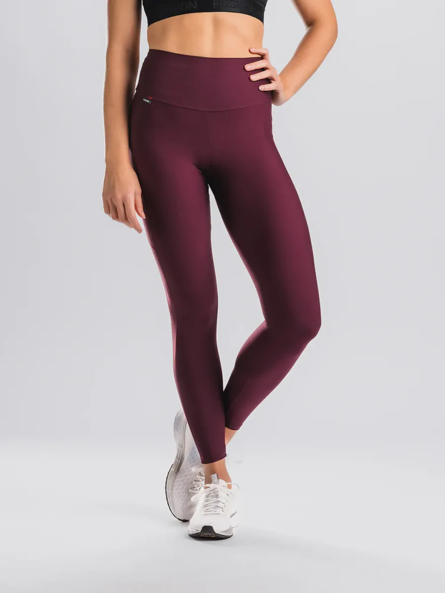 FUSION 1278 High Rise Tights Pocket-Bordeaux