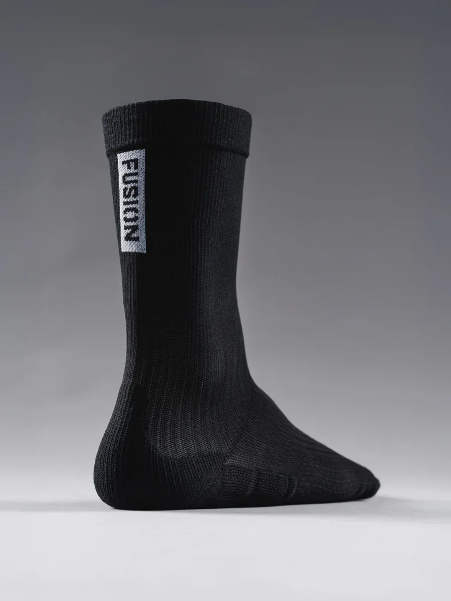 FUSION 1282 Tempo! TWO RUN SOCK W-Black