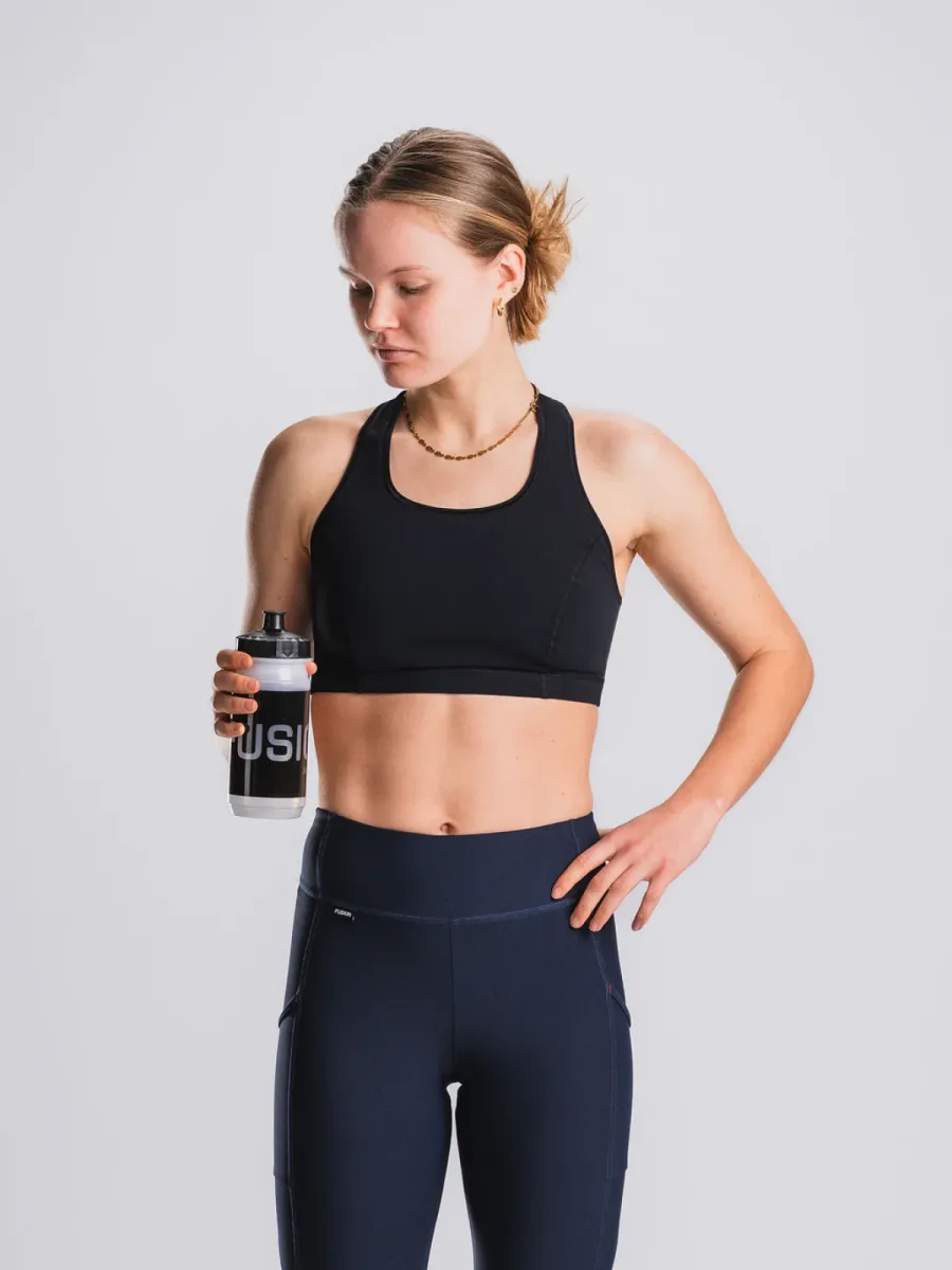 FUSION 1289 Womens Sports Bra A/B-BLACK