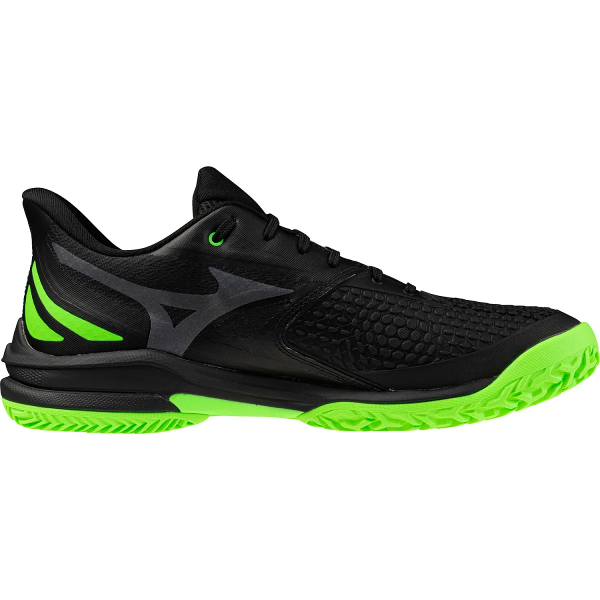 MIZUNO 61GB2677 W. Exc. Tour 7 Padel-35 Black/ Glowing Apple