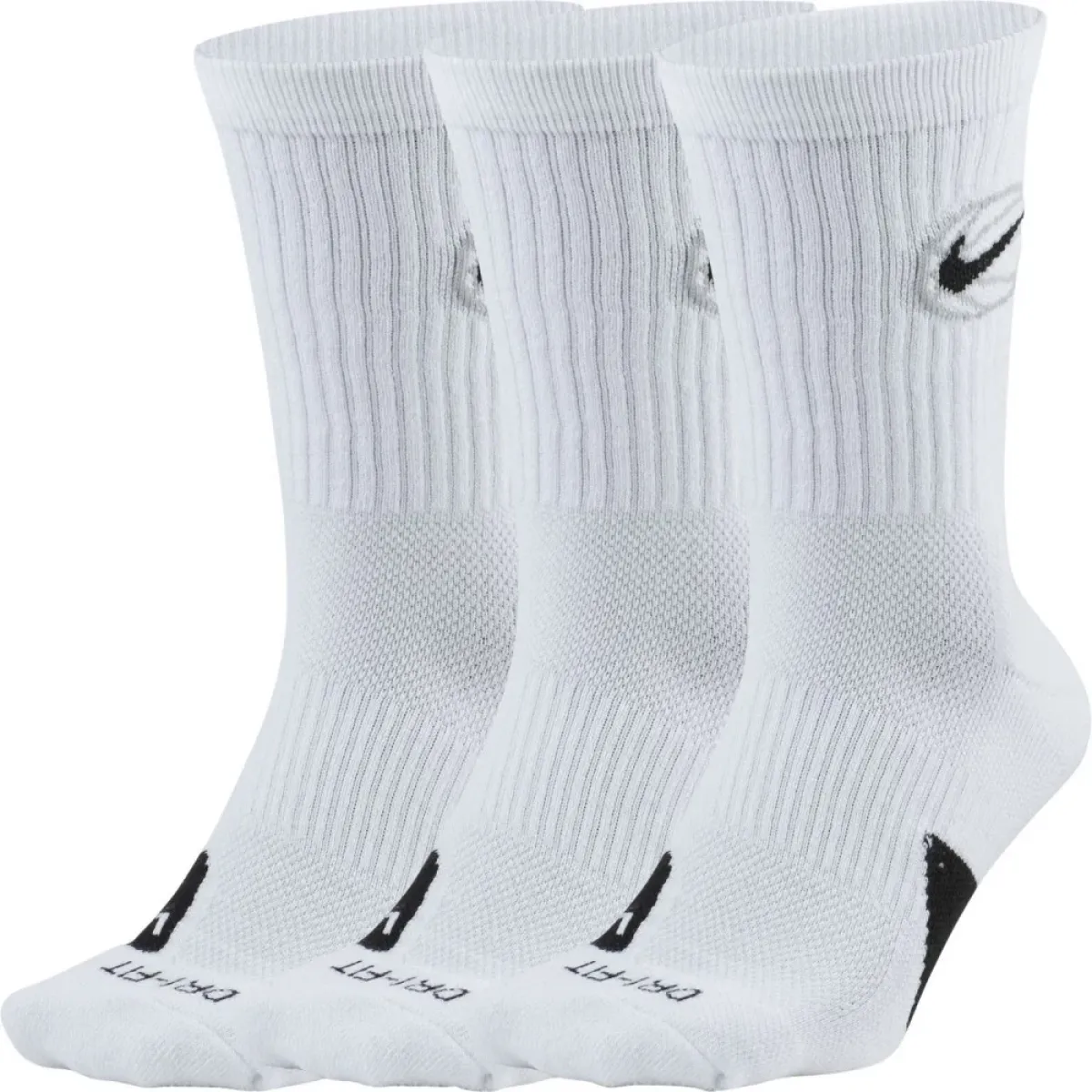 NIKE DA2123 Everyday Crew Basket-100 WHITE/BLACK
