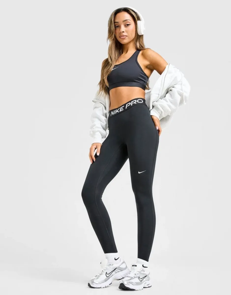 NIKE IQ0886 Pro Womans Mid Rise-010 Black/White