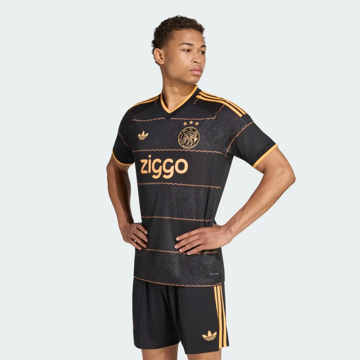ADIDAS JZ4693 Ajax Away Jersey-BLACK/HAZORA