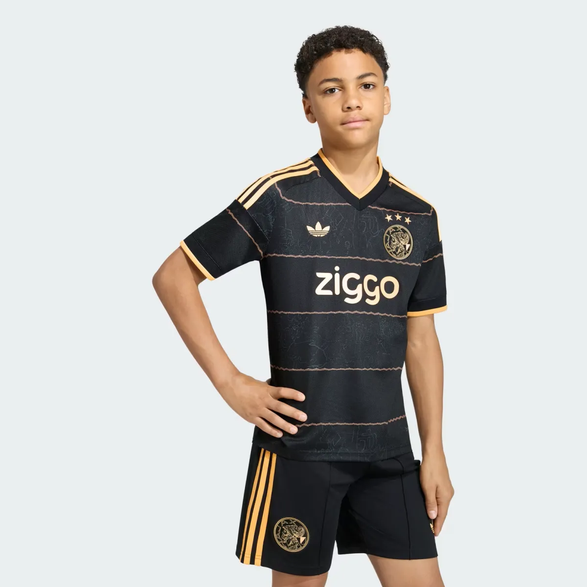 ADIDAS KC1664 Ajax Away Jersey-BLACK/HAZORA
