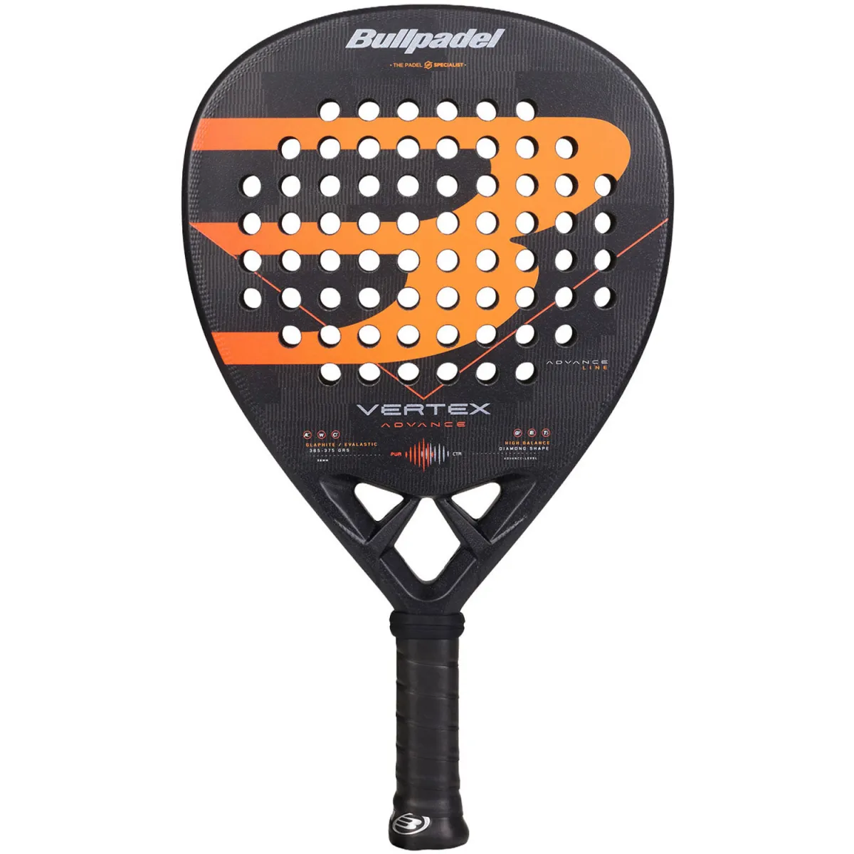 BULLPADELL 494414 Vertex Advance-Black//Orange