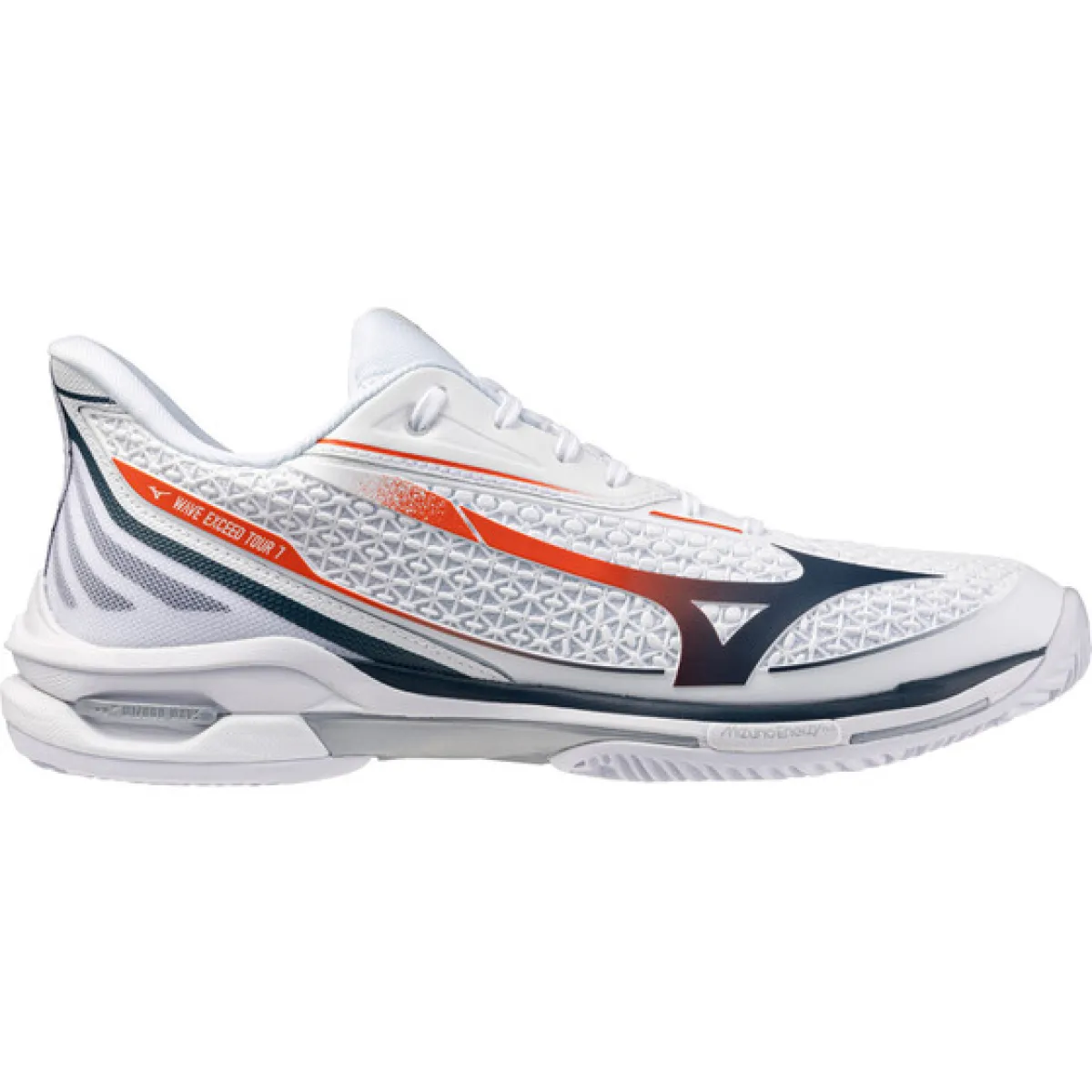 MIZUNO 61GC2675 Wave Exceed Tour 7 CC-02 White/Insignia Blue/Orange.com