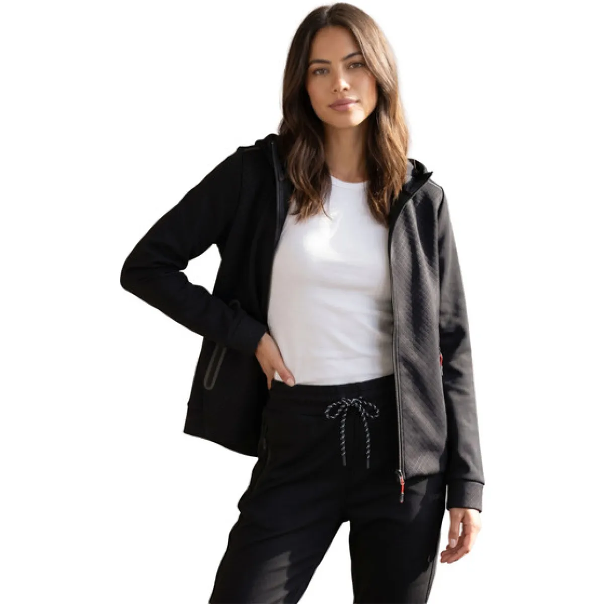SJENG SPORTS Rotonda Hooded Top Lady-B001 Black