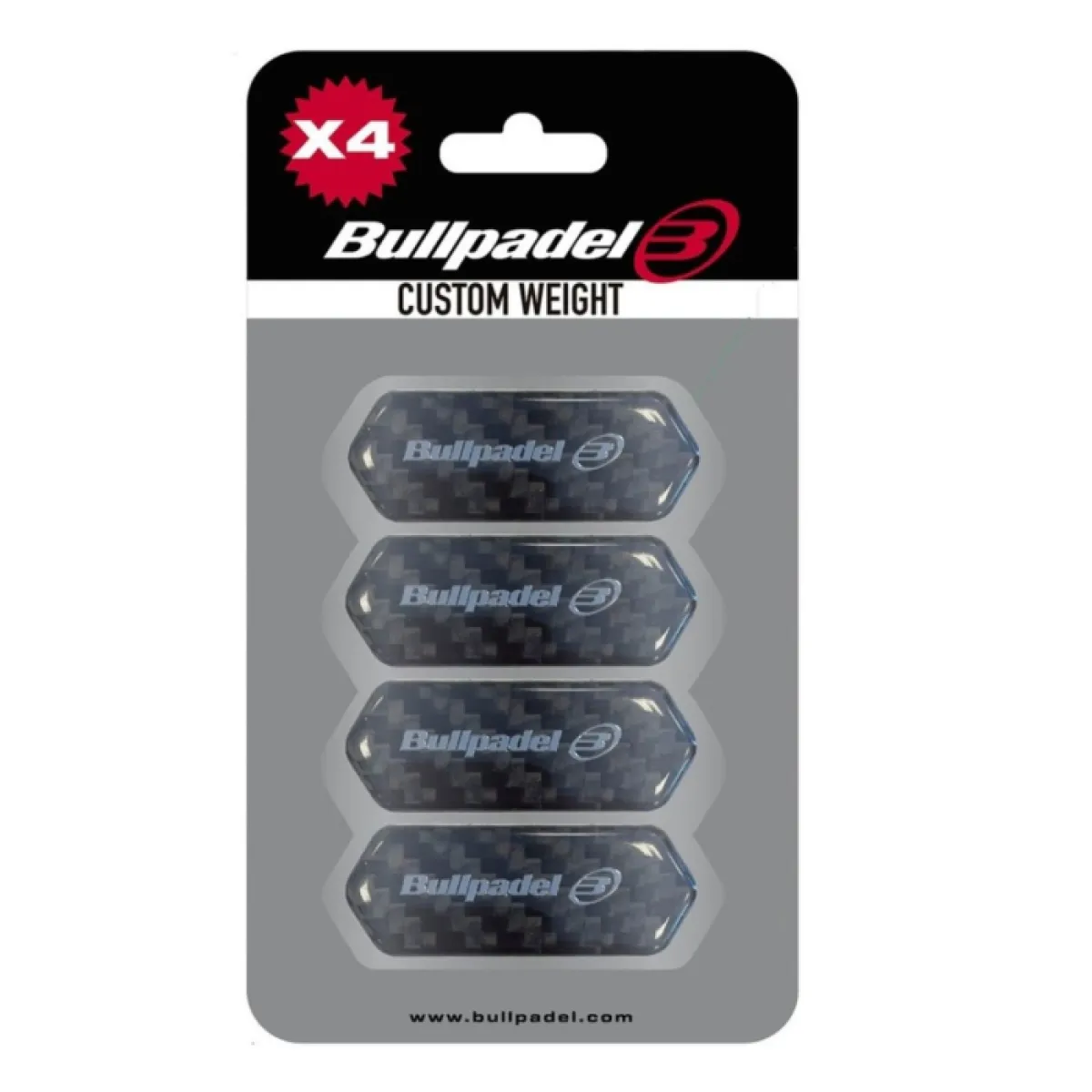 BULLPADELL 474991 Custom Weight 4x 3 gr-Black