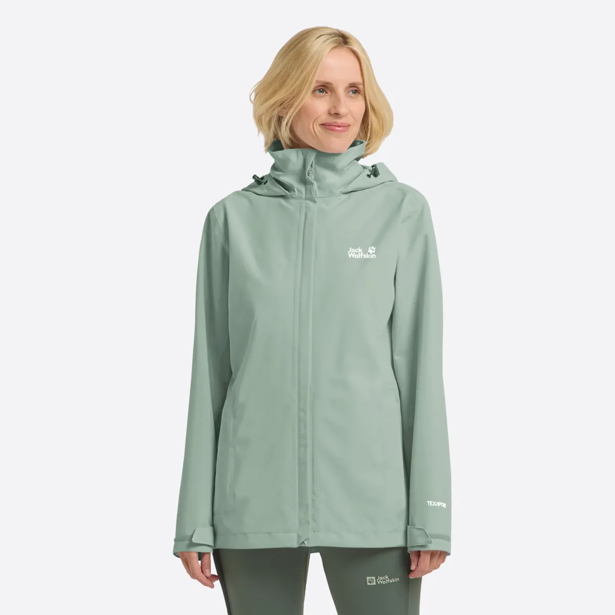 JACK WOLFSKIN A63902 Trailtime 2L Jacket-E0272 Green Zinnia