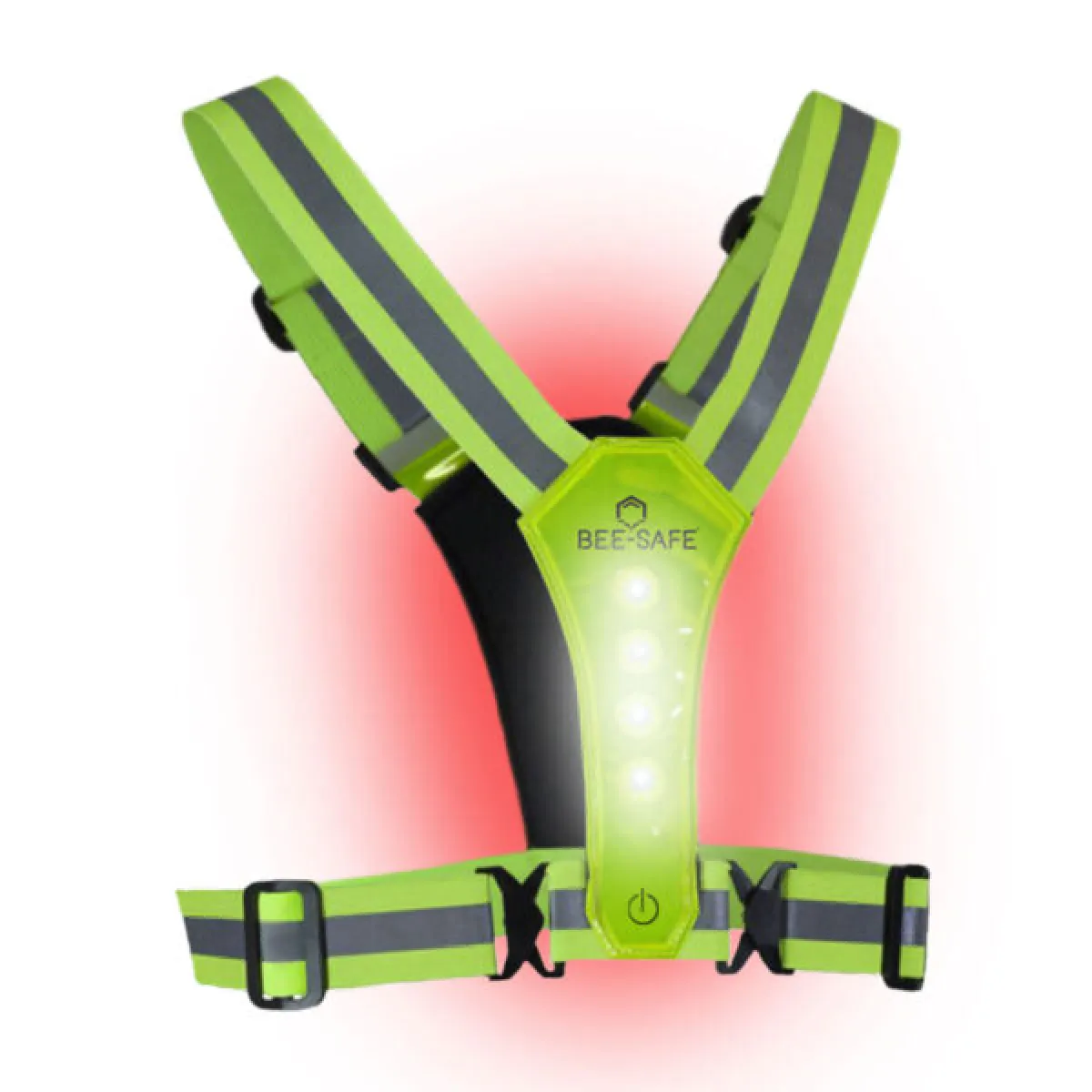 BEE-SAFE BS-23700 Led Harnass USB-101 LIME