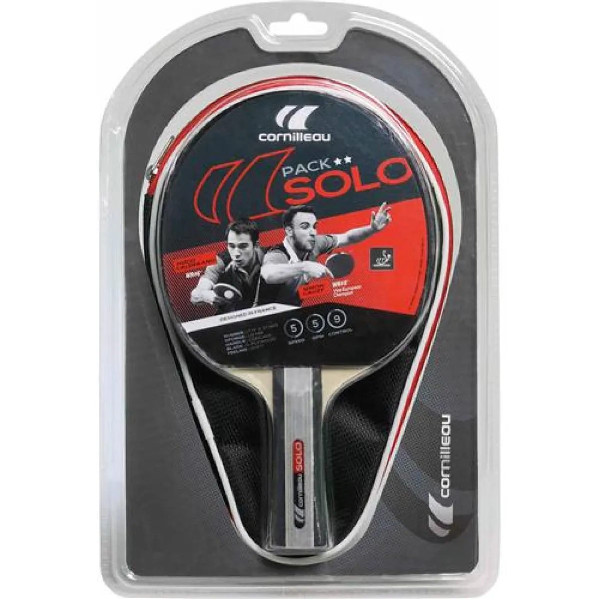 CORNILLEAU 5094 Sportpack met hoes-zwart/rood